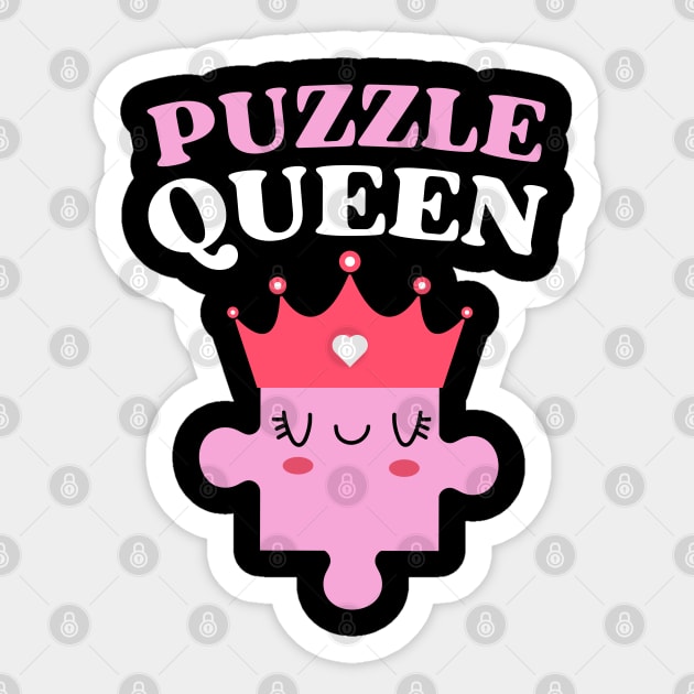 Jigsaw Puzzle Queen Sticker by Illustradise